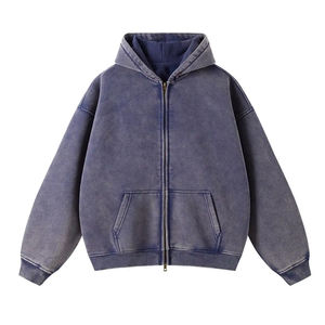 Sudaderas con capucha de peso pesado Jersey desgastado Hombres Logotipo personalizado Sudadera con capucha Puff Imprimir Rhinestone Hombres Sudadera con capucha de invierno de gran tamaño - Product Image 1