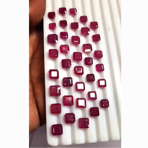 558 piezas de rubí relleno de vidrio de Bangkok de 6mm a 8mm faceta cuadrada rectangular 962 Cts lote Iroc ventas rubí corte piedra preciosa US $576 para todos - Product Image 2