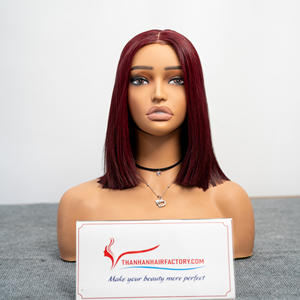 Perruque lisse à os extension de cheveux humains Perruque vietnamienne cheveux de haute qualité prêt à expédier perruque bob 8-10 pouces - Product Image 3