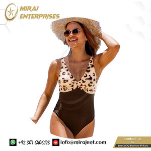 Monokini <strong>Girls</strong> Beach <strong>Bathing</strong> <strong>Suit</strong> Swimwear Banana Leaf Twist-Front Swimsuit Women Sexy V-neck Padded Cups