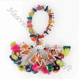Real llamativo decorativo al por mayor Banjara borla auténtica BANJARA tribal brazalete pulsera tobillera borla danza del vientre antiguo - Product Image 1