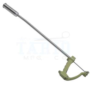 Pistolet à bolus de haute qualité ou applicateur à billes courbé couleur verte poignée enduite instruments vétérinaires par TARIQ MFG CO - Product Image 1