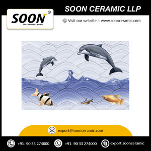 Azulejo de cerámica elegante y resistente a las manchas 300x300mm con textura brillante para la decoración elegante de salas de estar - Product Image 2