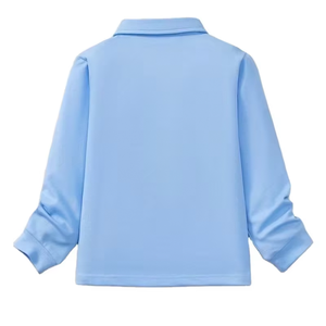 Chemise pour garçons, style décontracté, simple, basique, uniforme scolaire, couche de base, haut en tissu tricoté, polo pour enfants, classique, décontracté, en coton - Product Image 2