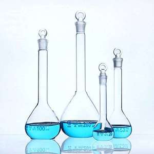 Chất lượng cao 250ml thủy tinh Borosilicate cổ dài Thể tích <span class=keywords><strong>Flask</strong></span> tùy chỉnh bao bì phòng thí nghiệm hóa học kiểm tra balaji Ấn Độ (bi) - Product Image 1