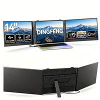 Extensor de Pantalla para Portátil para Uso en Oficina, Monitor Portátil LCD IPS FHD de 14 Pulgadas con USB Tipo-C para Uso Empresarial