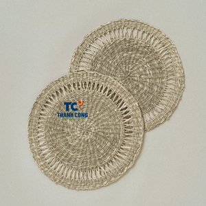 Sous-plat en herbe de mer le plus vendu, tissé à la main, naturel, écologique, décoration de table à manger pour la maison - Product Image 1