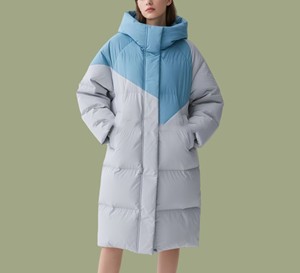 Lady Winter Ski Jacket Plus Size Reversible Zip-up Puffer Coat with <b>Quilted</b> Trim Breathable Raw Waterproof Windproof Parka - Product Image 5