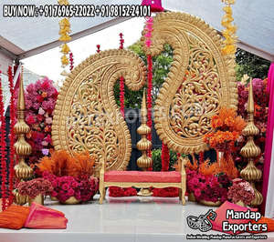 ธีมโมเดิร์นงานแต่งงานพิธีหมั้นการตั้งค่าเวทีสง่างามJharokhaธีมงานแต่งงานงานแต่งงานสีขาวดูเวทีต้อนรับ - Product Image 2