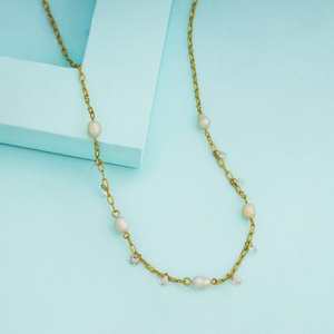 Collar con Perlas de Imitación Engastadas en Garras para Regalo - Product Image 1