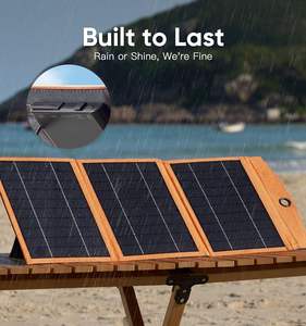 Charge rapide 20W Panneaux solaires portables en plein air Banque d'alimentation solaire double USB Powerbank 10000mah pour l'extérieur/Camping/Randonnée - Product Image 3