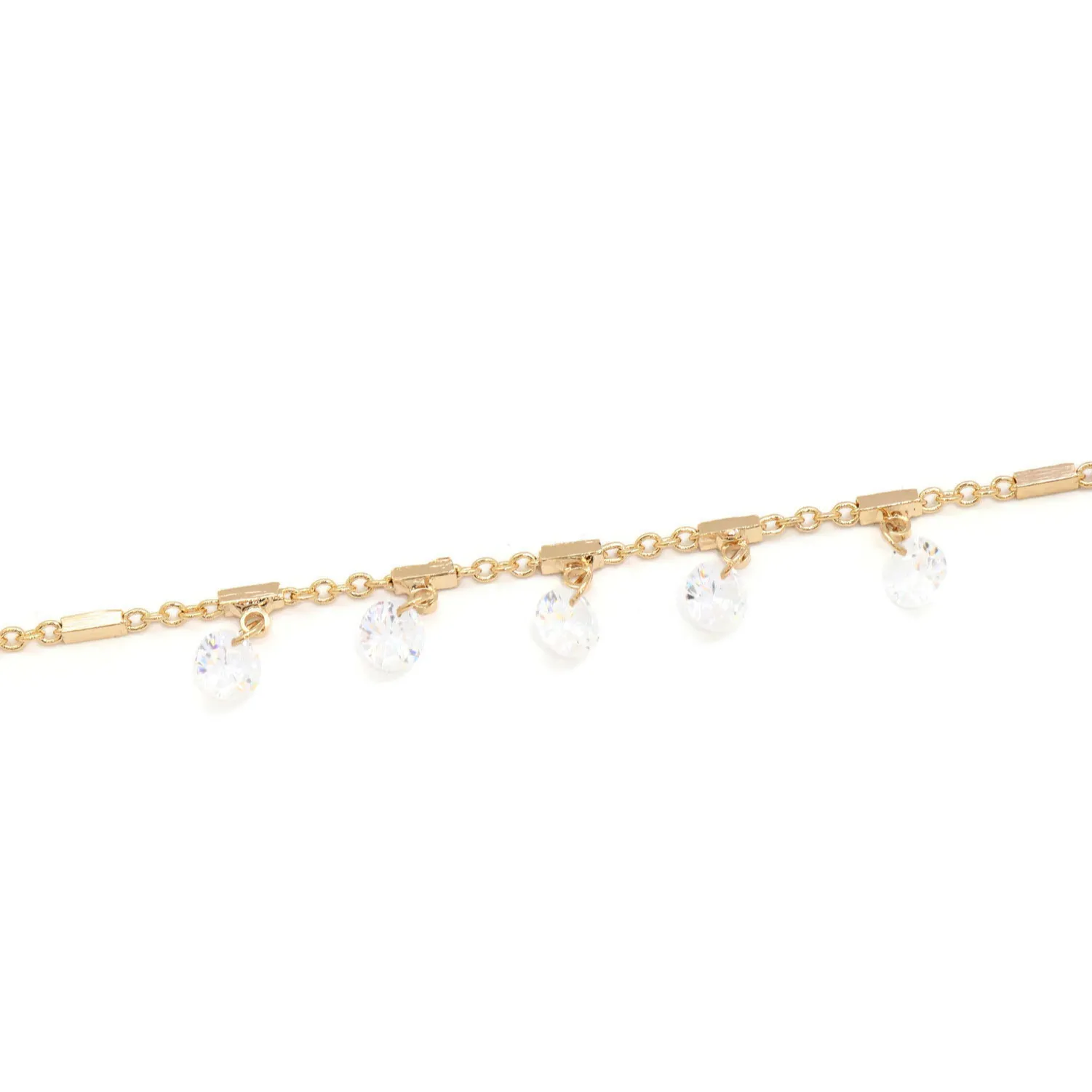 Vrouwen Meisjes Trendy Mode Armband Elegante Box Chain Crystal Opknoping Vergulde Steen Opknoping Verstelbare Armband