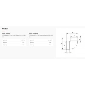 Tecnosystemi - Esquina de PVC para Sistemas HVAC, para Succión y Ventilación - Product Image 2