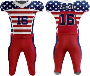 Maillots de football américain à manches courtes personnalisés ensemble de vêtements de football américain, y compris l'uniforme - Product Image 2