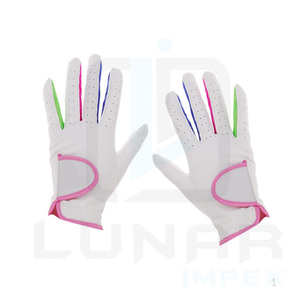 <b>Gloves</b> for Professional Golf Players Cabretta Leather Material <b>Moisture</b> Wicking and Flexible Strong Wrist Leather Palm <b>Gloves</b> - Product Image 2