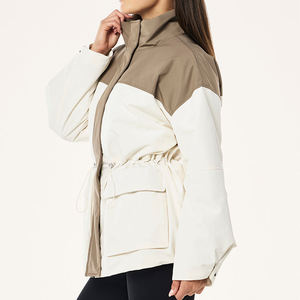 Chaqueta cortavientos cómoda con cremallera para mujer, ropa exterior elegante, chaqueta de invierno transpirable de estilo urbano con logotipo personalizado - Product Image 3