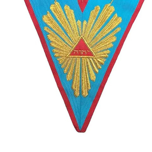 Oficiales Blue Lodge Officer Collar Set Royal Blue Machine Bordado Masonic Regalia Craft Master Masons Mm Delantal Ronpex - Product Image 3