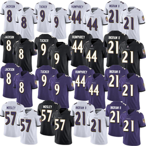 Maillots de football américain nouvelle saison 2026 pour Lamar Jackson – Respirants, grandes tailles, manches courtes - Product Image 1