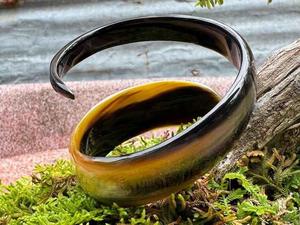 Brazaletes de Cuerno de Búfalo Natural, Joyería Artesanal de Cuerno de Búfalo - Product Image 3