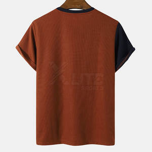 เสื้อยืดคอกลมผู้ชาย บริการ OEM เนื้อผ้านุ่ม สวมใส่สบาย แขนสั้น ทรงปกติ ผลิตจากโพลีเอสเตอร์/คอตตอน แห้งเร็ว เป็นมิตรกับสิ่งแวดล้อม เหมาะสำหรับกิจกรรมประจำวัน - Product Image 2