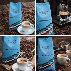 Granos de Café Hechos en Italia, Descafeinados, 50% Arábica, 50% Robusta, Bolsa de 1 kg, Café para un Desayuno Dulce - Product Image 3