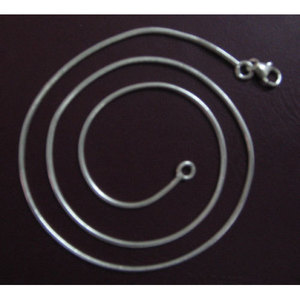 Cadena de Serpiente de Oro Blanco con Diamantes, Chapada en Oro de 14k y 18k, Estilo Religioso y de Dibujos Animados, Cadena de Caja, Joyería de Moda - Product Image 1