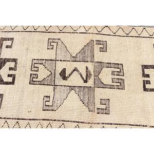 Tapis de couloir vintage 3,1 x 11,4 pieds, tapis turc marron à imprimé animal - Product Image 5