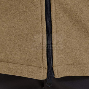 Veste polaire à capuche pour homme de haute qualité, col montant, imperméable, respirante, logo personnalisé sur le devant - Product Image 5
