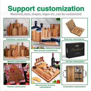 Tavole da taglio in <span class=keywords><strong>legno</strong></span> di acacia e bambù personalizzate in stock <span class=keywords><strong>per</strong></span> accessori da cucina - Product Image 3