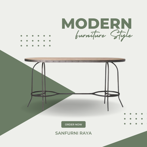 Muebles de comedor mesa de comedor con madera maciza buen producto muebles para el hogar precio al por mayor directo de fábrica de Indonesia - Product Image 6