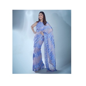 Nouveau Design de séquence de bloc Buster Bollywood pour femmes, Saree pour fête de mariage et Festival du fournisseur indien - Product Image 2