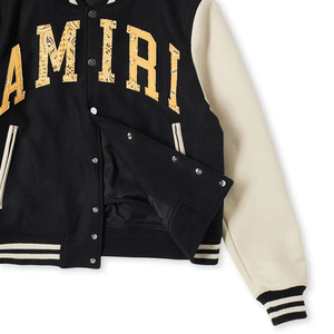 OEM Wholesale Men's Vintage Varsity <b>Jacket</b> Custom Logo Embroidery Breathable Waterproof Reversible Polyester/Cotton Material 6XL - Product Image 5