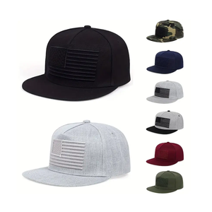 Haute Qualité Noir Plaine Blanc Snapback Cap Chapeaux Logo De Broderie Personnalisé 100% Coton Snapback Cap En Gros Plat Bord Ajusté - Product Image 1