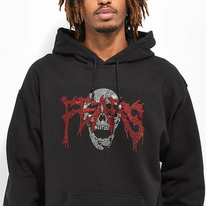 Sweat à capuche de haute qualité 100% coton pour hommes, meilleur vendeur à la mode avec strass pour l'hiver à bas prix - Product Image 3