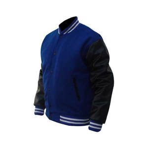 Código Textiles Hombres Bomber Béisbol Varsity Hombre Chaqueta Lana Cuerpo Mangas de cuero Streetwear Letterman Chaqueta Bomber Coat - Product Image 3