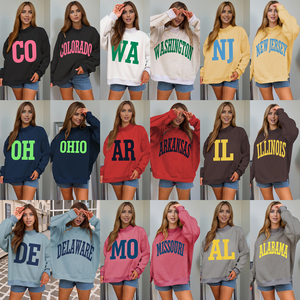 Venta al por mayor de alta calidad de las mujeres de gran tamaño pulóver sudadera logotipo personalizado frente polar tela cuello simulado patrón sólido para el invierno - Product Image 6