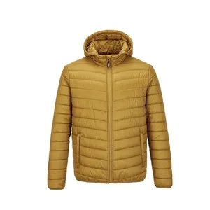 Men's Winter Hooded Puffer Jacket Polyester Windproof Zipper Closure Casual Style Solid <b>Colour</b> Regular Fit - Product Image 5