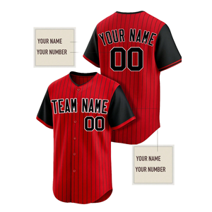 เสื้อเบสบอลแบบกำหนดเอง |   เสื้อเจอร์ซีย์แบบเรียบ ปักชื่อและหมายเลขส่วนตัว |   พิมพ์ลายดิจิตอล ระบายอากาศได้ดี แห้งเร็ว ป้องกันรังสียูวี คอวี ไซส์พลัส - Product Image 1