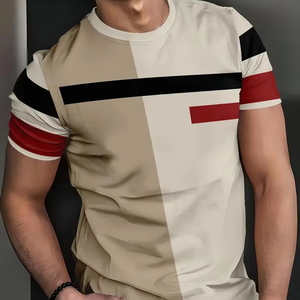 Camisetas Casuales para Hombre, Estampadas, Tejidas, Transpirables, de Secado Rápido, Cómodas, Elegantes, de Color Sólido, Versátiles, de Bangladesh - Product Image 1