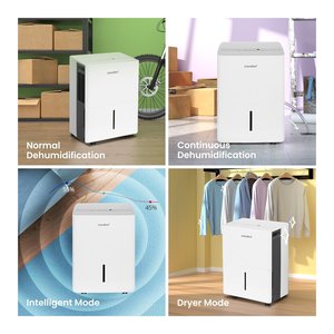 Deshumidificador Blanco y Negro de 6 Litros para 100m2 MDDPE 50DEN7 - Product Image 4