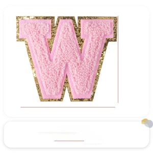 Insigne brodé à la Machine de haute qualité patchs d'alphabet sur mesure vêtements nom Logo badges tissés patchs de broderie en tissu - Product Image 6