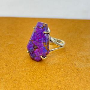 Vente en gros de bijoux de mariage en argent sterling 925 pour femmes bague de marquise turquoise en cuivre Mohave violet originale prix d'usine - Product Image 3