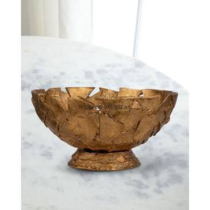 Wholesale Bulk Selling Best Quality Metal Made Unique Rough Texture Gold Plated <b>Table</b> Centerpiece Fruits & Sweets Serving Bowl - Product Image 3
