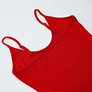 Mode été plaine débardeur robe pour femmes Logo personnalisé Sexy moulante dames sans manches côtelé débardeur fait par robe sport - Product Image 5