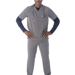 Vêtements d'infirmière pour hommes européens et américains 2026 en tricot Spandex/Polyester pour hôpital transfrontalier, sous-vêtements de travail, lavage à la main - Product Image 2