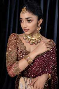 High On Demand Heavy Kasturi Zijden Georgette <span class=keywords><strong>Saree</strong></span> Met Borduurwerk Voor Bruidsgeschenken Gebruik Van Indiase Leverancier - Product Image 5
