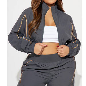 <b>Women</b>’s <b>Lightweight</b> Windbreaker Sport Jacket Zip Up Color Block <b>Coat</b> Casual Long Sleeve Jogging Outerwear - Product Image 6