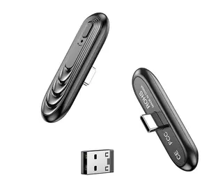 Pemancar Bluetooth nirkabel, Headset Audio penerima adaptor pemancar tipe-c Usb Audio Dongle untuk Nintendo Switch PS4