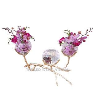 Con asas laterales, diseño de forma Irregular de Metal de aluminio, mesa de comedor de Hotel para el hogar, florero de hierro costero - Product Image 5