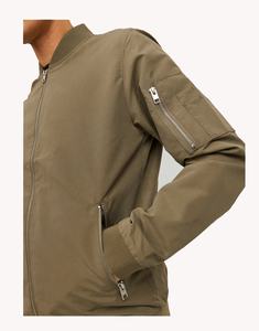 Fabricant OEM ODM, veste bomber pour homme de haute qualité, style vintage, coupe ample, col rabattu, en toile - Product Image 3